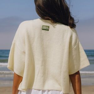 NWT Daily Drills Single Button Sweater Lemon